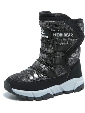 Boys Snow Boots Outdoor Waterproof Winter
Kids Shoes Big Kid 5.5, Black 939